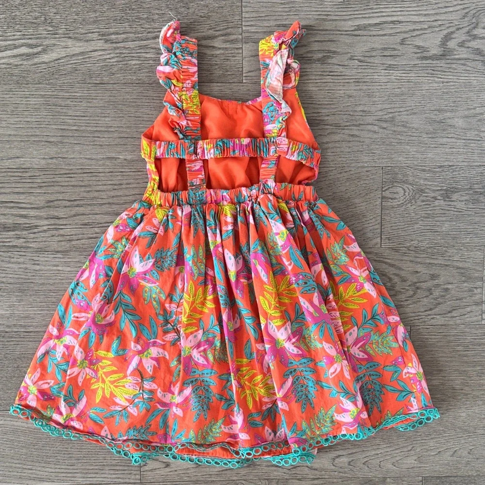 🌼TOMMY BAHAMA🌼 Floral Dress in Orange and Pink, Size 8